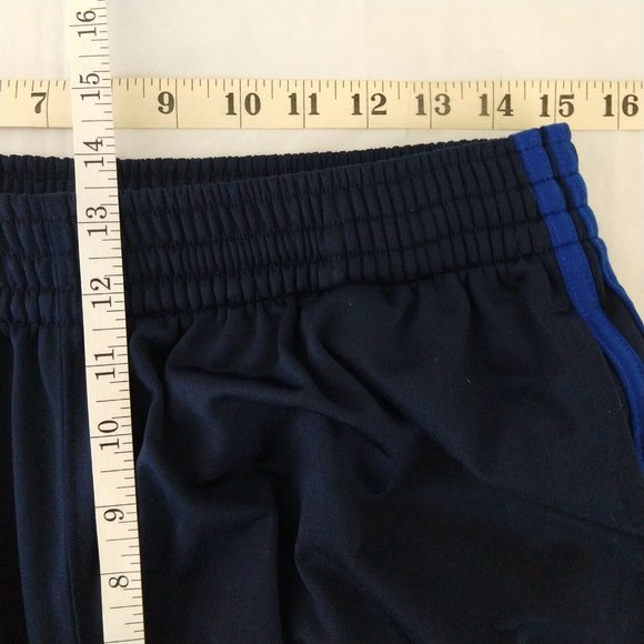 Adidas Women's Blue Logo 3 Stripes Open Hem Sweatpants Navy Blue Size L - Picture 4 of 10